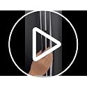 Black 6-Panel Room Divider Folding Privacy Screen for Home Office Classroom