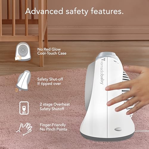 Vornadobaby Tempa Nursery Space Heater with Safety Lock & Tip-Over Protection