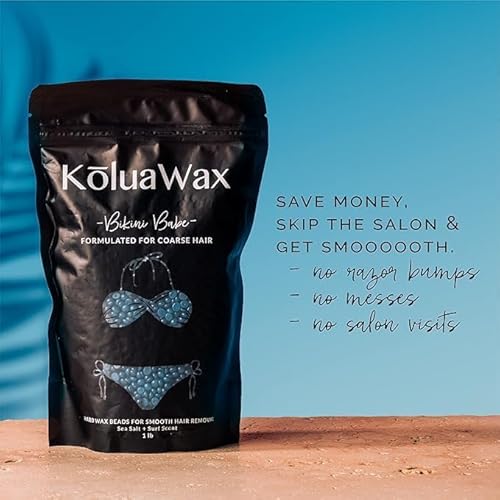 KoluaWax Hard Wax Beads for Hair Removal and Face Razor for Women - Face, Brazilian, Underarms, Back Chest, Bikini Waxing - Shaver for Peach Fuzz, Eyebrow, Upper Lip & More