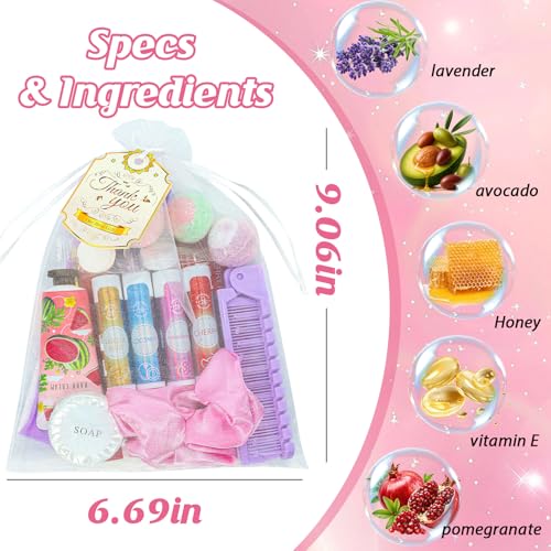 Complete Spa Party Set for Girls & Women - Face Masks, Lip Balm, Foot Bath Bombs & More