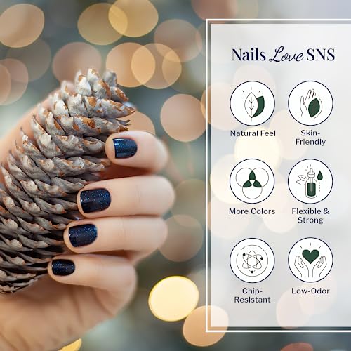 SNS Nail Dipping Powder Holidazzle Collection (HD17 - Whispering Evergreen - 1.5 oz)