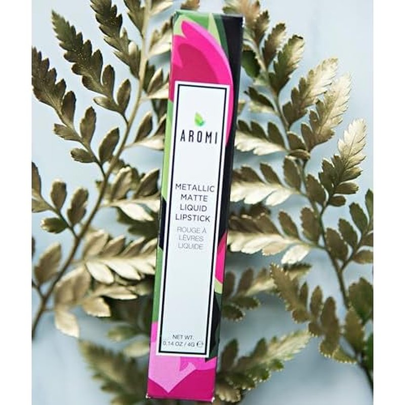 Aromi Berry Fuchsia Metallic Liquid Lipstick | Magenta Mauve Lip Color with Shimmery Finish, Vegan, Cruelty-free, Long-Lasting, Smudge Proof, Handmade (Opal Rose)