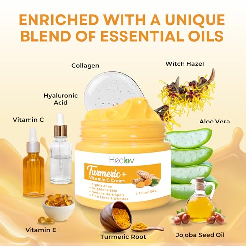 Vitamin C Face Cream Firming Moisturizer Skin Care Facial Lotion, Potent Vitamin C Gel Cream For Face Targets Dry Skin, Age Spots, Wrinkles, Hyperpigmentation, & Sun Damaged Skin, 1.5 Fl Oz