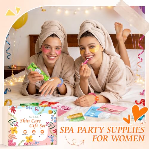 Bulk Spa Gift Set for Women with Face Masks Hand Cream Lip Balm & More - 60 Pieces