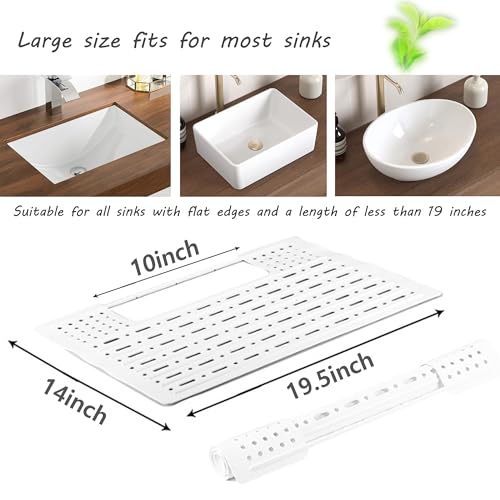 Makeup Sink Cover for Washbasin, Foldable Makeup Brush Cleaning Mat,Bathroom Makeup Tool,Silicone Sink Cover