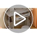 White Computer Desk with Drawers and Storage Shelf - Small Office Study Table