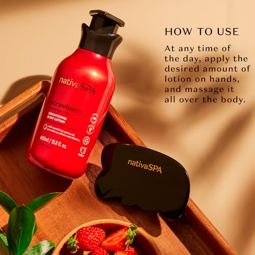 Hydrating Body Lotion with Strawberry Scent - 13.5 oz, Clinically Proven 24-Hour Moisture