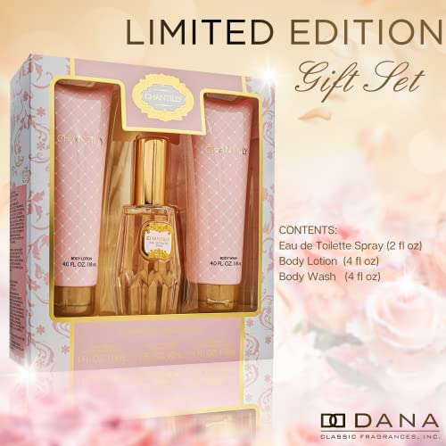 Dana Chantilly 3-Piece Gift Set - Eau de Toilette, Body Lotion & Shower Gel