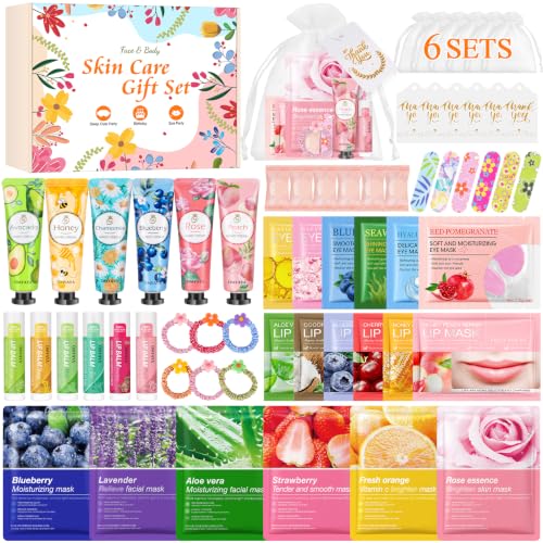 Bulk Spa Gift Set for Women with Face Masks Hand Cream Lip Balm & More - 60 Pieces