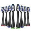 8-Pack Replacement Toothbrush Heads for Waterpik Complete Care 5.0/9.0 - Black Variation