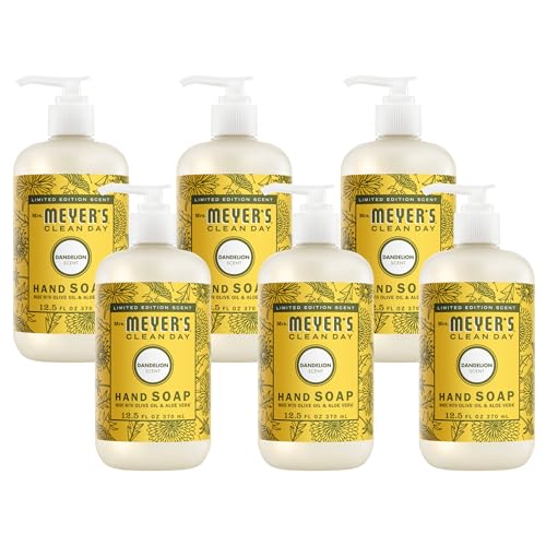 Mrs. Meyer's Dandelion Liquid Hand Soap - 12.5 Fl Oz, Pack of 6