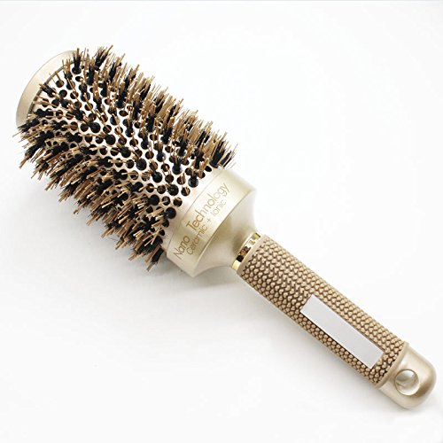 Professional Hair Brush Set with Thermal Aluminum Tubes & Clips for Styling & Curling