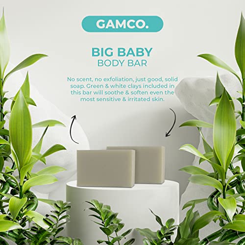 Grown Ass Man Co. Body Bars - Natural Organic Exfoliating & Soothing Soap 4oz 6-Pack