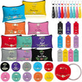 Christian Makeup Bags Keychains Bible Verse Bright Color Set - Inspirational Gifts