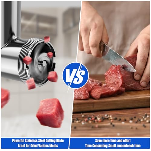 All Stainless Steel Meat Grinder Attachments for KitchenAid Mixers - Versatile & Durable
