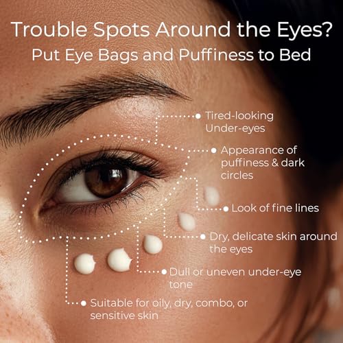 Tree to Tub Retinol Under Eye Cream for Dark Circles, Puffiness, Wrinkles, Bags Under Eyes - Sensitive Skin Night Eye Moisturizer for Women & Men w/Hyaluronic Acid, Organic Green Tea, Natural Ginseng