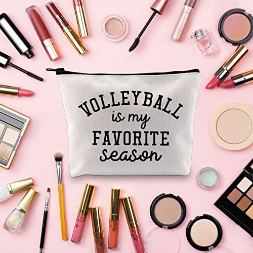 TOBGBE Volleyball Lover Gift - Makeup Bag for Seasonal Fans