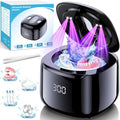 Black Ultrasonic Retainer & Denture Cleaner Machine 49KHz 220ML with Digital Timer