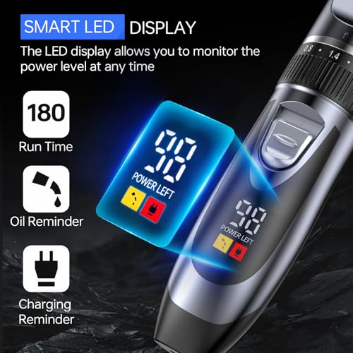 Men's Hair Clippers & Beard Trimmer Grooming Kit£¬All-in-one Professional Hair Cutting kit,Cordless Rechargeable Hair Clipper for Men with LED Display for Men's Barbers Hair Trimmer and Body Care