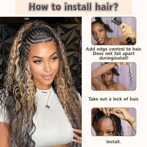 Deep Wave Bulk Hair for Braiding 28 Inch 6 Bundles Natural Black No Weft Wet & Wavy