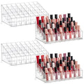 4 Pieces Lipstick Organizer Set - 40 Slot Clear Acrylic Lip Gloss Holders - Vanity Storage
