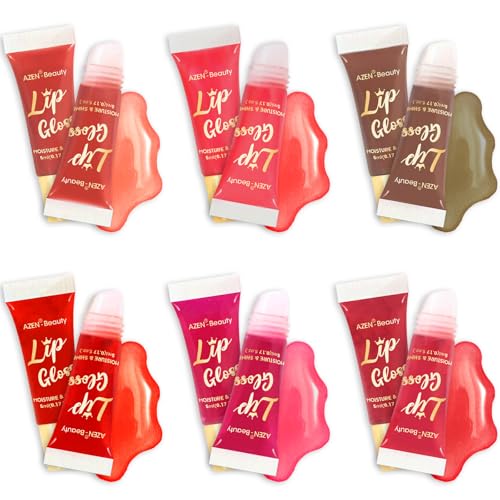AZEN 60 Pack Lip Gloss Set - Color Lip Oil for Dry Chapped Lips Moisturizing B-60