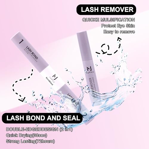 JoMay Lash Clusters Kit 560Pcs Cluster Eyelash Extensions Wispy Individual Volume with Lash Bond and Seal Waterproof, Includes Tweezers & Glue - Beginner Friendly D Curl 10-18mm(30D/40D/60D/100D)