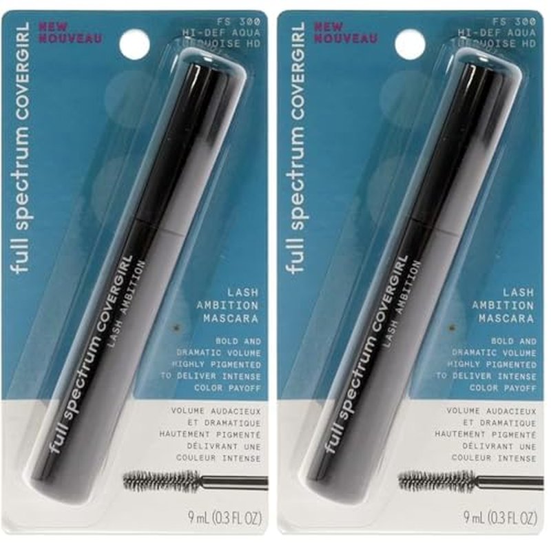 COVERGIRL Full Spectrum Lash Ambition Mascara, Hi-Def Aqua, 0.3 Fluid Ounce (Pack of 2)