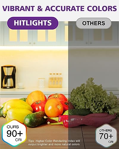 HitLights 24V Warm White LED Strip Lights 26.2ft Indoor Use, 3000K, Backed 3oz PCB