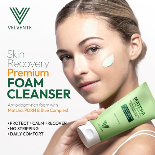 Matcha Gentle Deep Pore Cleansing Facial Cleanser, Low-pH Face Wash for Pore Refining, Rose PDRN Hydrating Daily Facial Wash Redness & Sensitive Skin Friendly, Korean Skincare(5.07 fl.oz.)