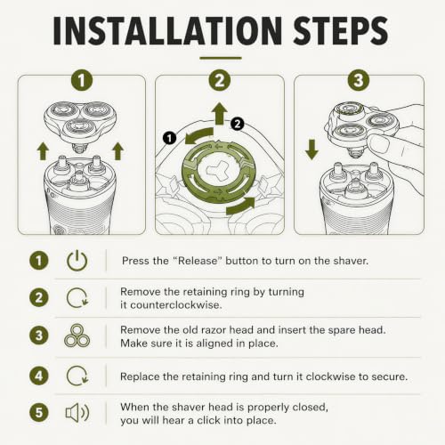 SH30 Replacement Shaver Head for Philips Series 1000 2000 3000 - Silver 9 Pack