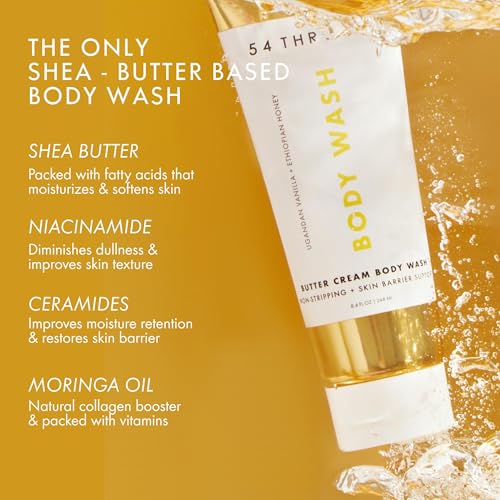 For Him Set, Non-Stripping Butter Cream Body Wash Ugandan Vanilla + Ethiopian Honey, African Beauty Butter Ghanaian Coconut + Moroccan Almond, Shea Butter, Dry Skin Support, Body Wash