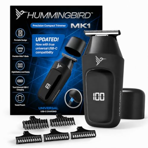 Portable Electric Beard & Body Trimmer for Men - USB-C Rechargeable, Travel Groomer