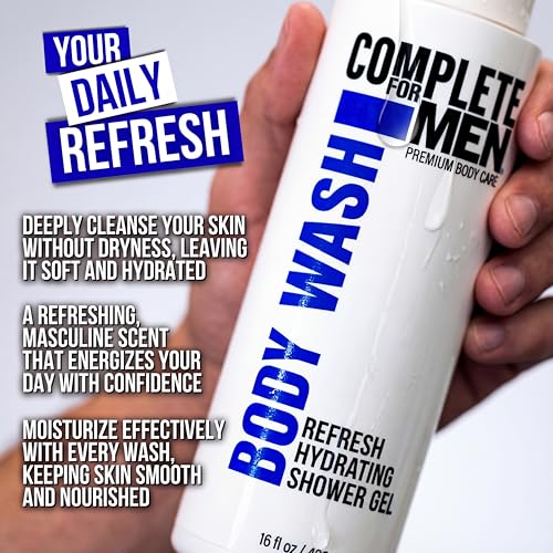 Men's Body Wash & Lotion Bundle: Cleanse Dirt and Odors, Hydrate Skin for All-Day Moisturization, Sulfate-Free, Paraben-Free Skincare for Men, Men's Shower Gel & Moisturizing Lotion