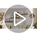 Floating Wall Shelves Set of 3 - Rustic Brown, 47.2 Inches, Thick Wall Mount Storage