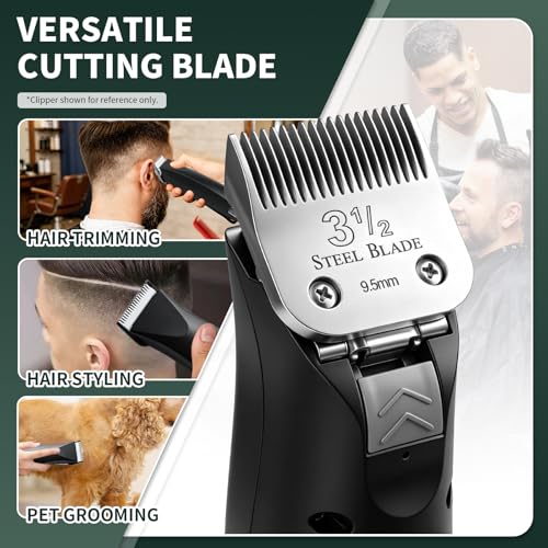 3-1/2 Size Clipper Blade 9.5mm for Oster Classic 76, Heavy Duty Stainless Steel