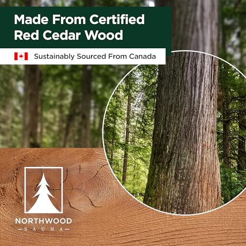 Northwood Sauna Headrest - Handmade Canadian Red Cedar Wood - 1 Pack Ergonomic Neck Support Pillow