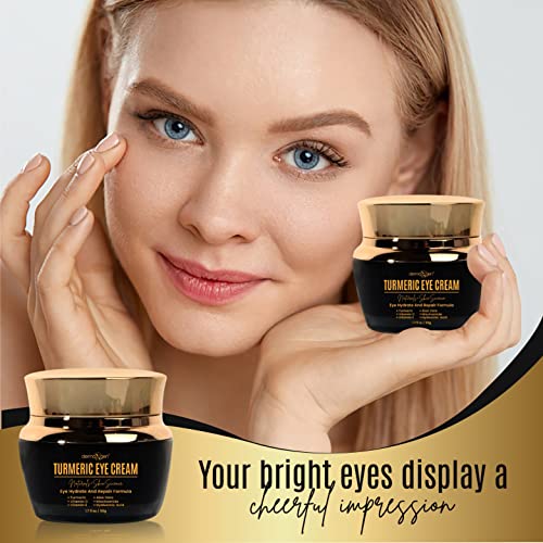 Vitamin C Moisturizing Cream & Turmeric Eye Cream Set ? Hydrating Skincare Duo for All Skin Types, Targeting Dullness, Puffiness & Fine Lines.