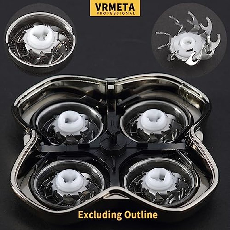 4 PCS Shaver Head Replacement Blades for Pitbull Carver PRO 4 Electric Razor Replacement head