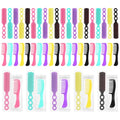 Skourvut 100 Pack Disposable Hair Combs & Brushes - Assorted Colors, Individually Wrapped, Travel & Styling Use