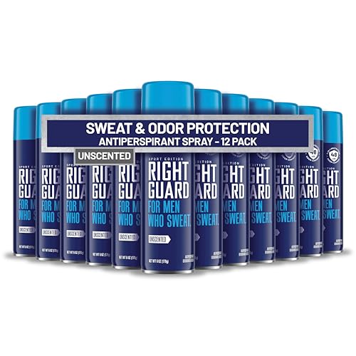 Right Guard Sport Unscented Antiperspirant & Deodorant Spray 6oz Pack of 12
