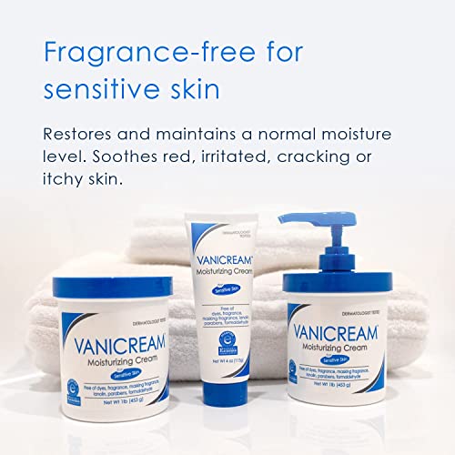 Vanicream Moisturizing Skin Cream 16 Ounces and Pump Dispenser 16 fl oz Moisturizer for Sensitive Skin