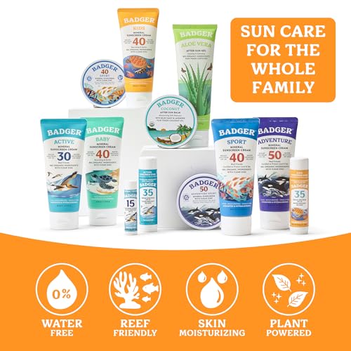 Kids Mineral Sunscreen Set SPF 40 Cream & SPF 35 Stick - 2.9 Fl Oz + 0.65 Ounce Pack of 2