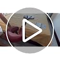 Adjustable Bed Massage Headrest with Memory Foam & Long Armrest Shelf Burgundy
