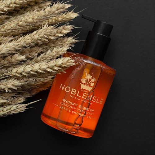 Noble Isle Whiskey & Water Bath & Shower Gel | Luxury Mens Body Wash with Fine British Fragrance Oils | Vegan Body Wash & Paraben Free Body Wash (8.45 oz)