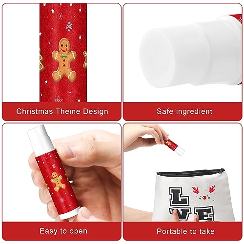 Sosation Holiday Christmas Lip Balm Bulk Jasmine Flavored Christmas Gifts Stuffer Moisturizing Lip Balms Stocking Gift, Lip Care, Christmas Party Supplies(40 Pcs)