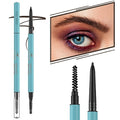 TurritopsisD Eyebrow Pencil Liner ¡¼2-Pack Dark Brown¡½ Waterproof Long-Lasting Retractable Extra-thin Pen Built-in Brush Create Eye Brow Natural Makeup