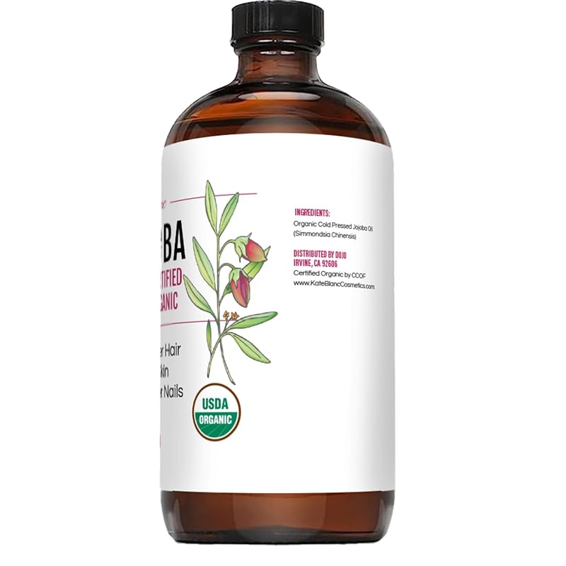 Organic Jojoba Oil for Hair, Skin & Face - 16 Fl Oz with Pump (Variation: 16 Fl Oz, Pack of 1)