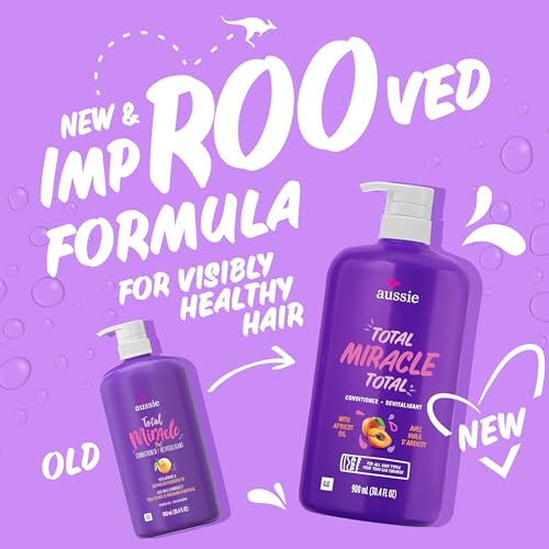 Aussie Total Miracle 7 Benefits Hair Conditioner 4-Pack, 30.4 fl oz for All Hair Types
