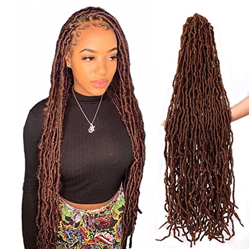 36 Inch Faux Locs Crochet Hair Pre Looped Distressed Synthetic 7 Pack #30 - Desire4Hair